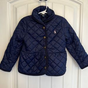 Polo peplum puffer jacket. Size 3T